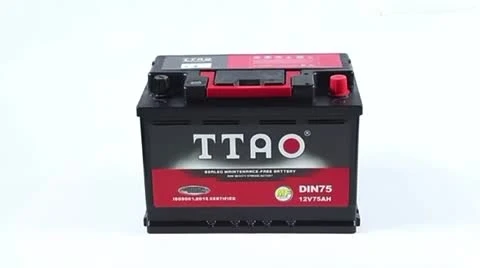 Bateria de partida de carro de chumbo-ácido de fornecimento de fábrica DIN75 12V75ah Bateria de partida de carro